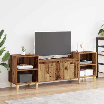 vidaXL TV-kast 160 x 35 x 55 cm Oud Hout Bewerkt hout, Minder dan 50 cm, Verzenden, Nieuw, Minder dan 100 cm