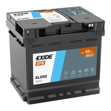 Exide EFB accu | EL550 | 12V 55Ah, Auto-onderdelen, Accu's en Toebehoren, Ophalen of Verzenden, Nieuw