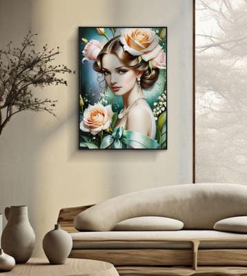 FANTASIE GELAKT CANVAS MET FRAME -B- CM 72X4X102, Ophalen of Verzenden, Nieuw