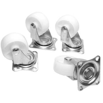 Benson Set van 4 zwenkwielen - 50 mm - wit - draagvermoge..., Doe-het-zelf en Verbouw, Ophalen of Verzenden, Nieuw