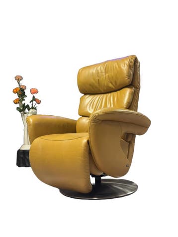 Himolla sta op stoel - relaxfauteuil LEDER zo goed als nieuw, Minder dan 75 cm, Nieuw, Ophalen of Verzenden, 50 tot 75 cm
