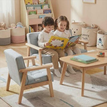 Kinderbankje Roze/Blauw - Wasbaar, Lichtgewicht Peuter Faute, Verzenden, Nieuw