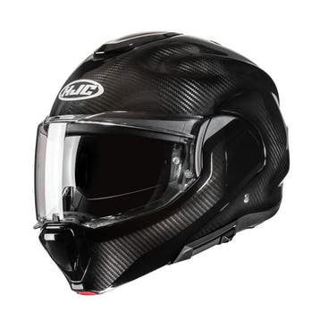 HJC F100 Carbon Solid Zwart Systeemhelm, Nieuw met kaartje, Systeemhelm, HJC, XXL