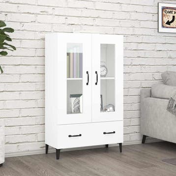 vidaXL buffetkast 70x31x115 cm bewerkt hout wit, Minder dan 50 cm, Verzenden, 100 tot 150 cm, Nieuw