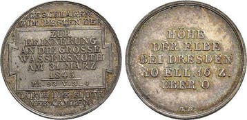 Ar-medaille 1845 Sachsen-albertinische Linie Friedrich Au..., Verzenden