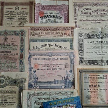 Document - 22 Russische aandelen en obligaties, 1880-1926 -