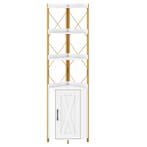 LIVSK Hoekkast Met Veel Opbergruimte - 180 cm Hoog - Wit, Verzenden, Nieuw
