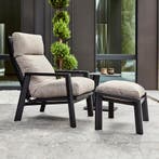 *WOONWINKEL* Brafab Slide Tuin Loungestoel Verstelbaar Zwart, Tuin en Terras, Tuinsets en Loungesets, Verzenden, Nieuw