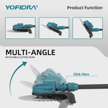 YOFIDRA 10-Inch Elektrische Grasmaaier - Krachtige 6000W Bor, Tuin en Terras, Grasmaaiers, Verzenden, Nieuw