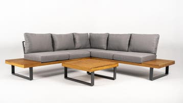 Hoek Loungeset  Malta  Aluminium  Teak  Datho Outdoor, Verzenden, Nieuw