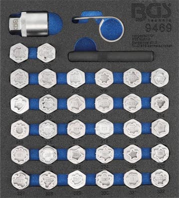 Bgs Technic Rim Lock dop Set voor Mercedes 35 delig, Verzenden, Nieuw
