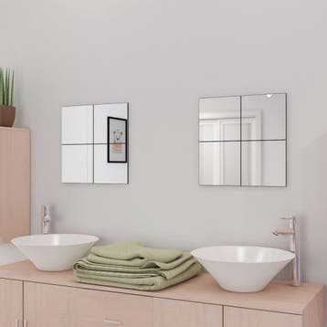 vidaXL Spiegeltegels frameloos 16 st 20,5 cm glas, Huis en Inrichting, Woonaccessoires | Spiegels, Verzenden, Nieuw