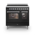 ILVE Professional Plus 90cm Inductiefornuis Glanzend zwart, Witgoed en Apparatuur, Fornuizen, 60 cm of meer, Nieuw, Inductie, Vrijstaand