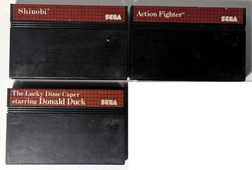 Sega - Master System - Shinobi; Action Fighter; The Lucky, Nieuw