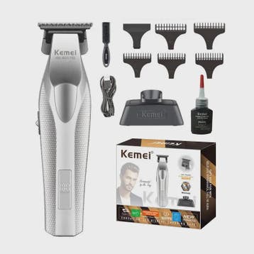 Kemei KM-3023-702 Professionele Draadloze Trimmer - 0MM Prec, Verzenden