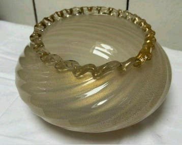 Schaal - Muranoglas - Aventurine schaal, Antiek en Kunst