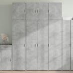 vidaXL buffetkast 80x42,5x249 cm bewerkt hout betongrijs, Minder dan 50 cm, Verzenden, 75 cm of meer, Nieuw