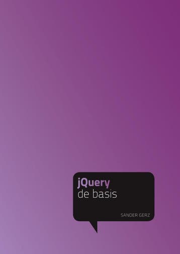 Jquery | Sander Gerz | Nieuw, Ophalen of Verzenden, Nieuw, Sander Gerz