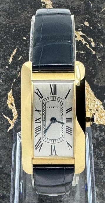 Cartier Tank Américaine - Small - Yellow Gold - WGTA0299, Sieraden, Tassen en Uiterlijk, Horloges | Dames, Nieuw