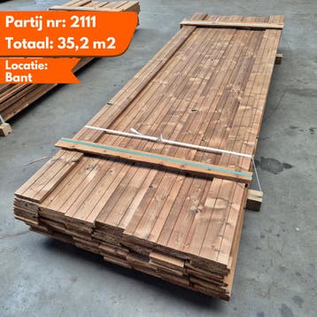 Thermo Vuren Geschaafde Plank Geborsteld 3000x140x19mm, Ophalen of Verzenden, Nieuw