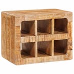 vidaXL Wijnrek met opslag Bruin 44 x 30 x 35 cm Massief, Huis en Inrichting, Woonaccessoires | Wijnrekken, Verzenden, Nieuw