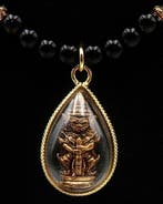 Obsidiaan - Halsketting - Talisman Beschermengel Yaksha -