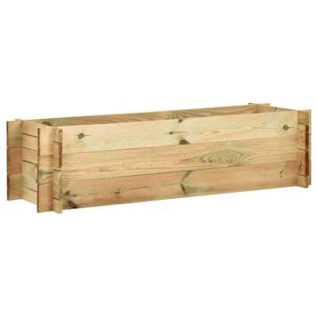 vidaXL Plantenbak 120 cm geïmpregneerd grenenhout, Tuin en Terras, Bloembakken en Plantenbakken, 100 cm of meer, Verzenden, Nieuw