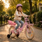 Cycloni Kinderfiets - 12, 14 en 16 Inch - Meisjesfiets Roze, Terugtraprem, Zijwieltjes, Nieuw, Ophalen of Verzenden