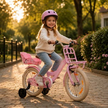 Cycloni Kinderfiets - 12, 14 en 16 Inch - Meisjesfiets Roze, Terugtraprem, Zijwieltjes, Nieuw, Ophalen of Verzenden