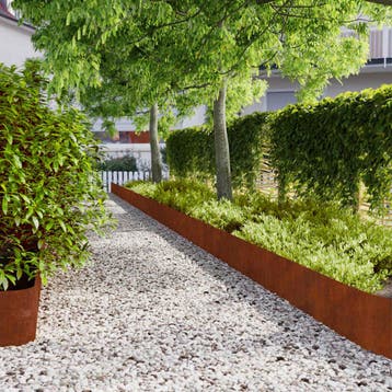 vidaXL Graskanten 20 st 25x103 cm flexibel weervast staal, Verzenden, Nieuw