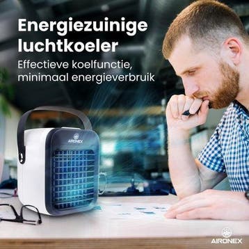 2dekans | Aironex Draagbare Aircooler Blauw – tot 15 m² -, Witgoed en Apparatuur, Ophalen of Verzenden, Zo goed als nieuw
