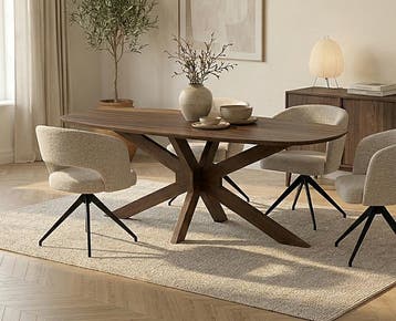 Eettafel Capricorn Deens ovaal Acacia 200x100x76 cm - Bruin, Ophalen of Verzenden, Nieuw