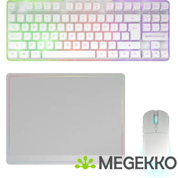 Mars Gaming MCPWTKL 3-in-1 Wireless Gaming Combo Wit, Computers en Software, Verzenden, Nieuw, Mars Gaming