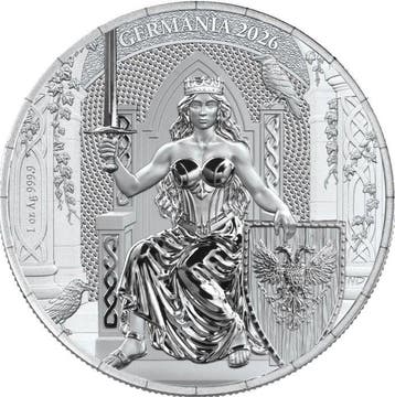 Duitsland. 5 Mark Germania 2026 – 1 oz Silver coin – Ag