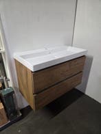 Badmeubel 90 × 46 cm Naturel Eiken (gefineerd) – INK, Ophalen of Verzenden, Nieuw, Bad