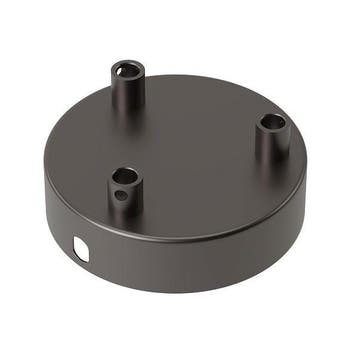 Plafondkap | Calex (Rond, 3 lampen, Mat parel zwart), Verzenden, Nieuw
