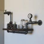 Wandrek Metaal Hout Vintage | Tweedekansje | OP=OP, Ophalen of Verzenden, Nieuw