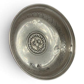 Bord - .900 zilver - Ottomaanse Henna-schotel