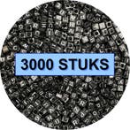 Fako Bijoux - Letterkralen Vierkant Bulk - Letter Beads -, Verzenden, Nieuw