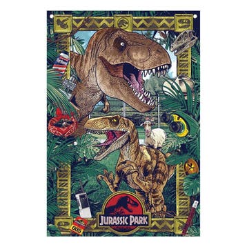Jurassic Park Wall Banner 125 x 85 cm, Ophalen of Verzenden, Nieuw