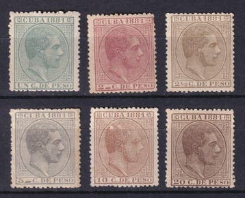 Spaanse Antillen - 1881 - Alfonso XII - Edifil 62/67 -, Postzegels en Munten, Gestempeld