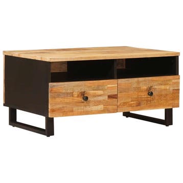 vidaXL Salontafel Bruin 80 x 54 x 40 cm Massief Mango Hout, Huis en Inrichting, Tafels | Salontafels, Verzenden, Nieuw, Overige houtsoorten