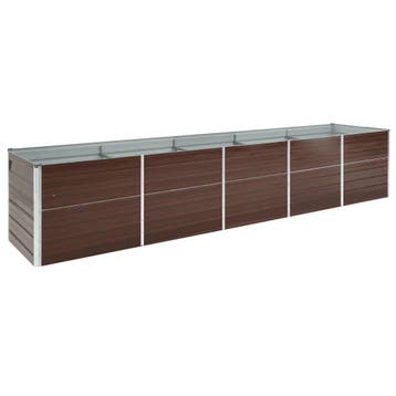 vidaXL Plantenbak verhoogd 400x80x77 cm gegalvaniseerd staal, Tuin en Terras, Bloembakken en Plantenbakken, 100 cm of meer, Verzenden