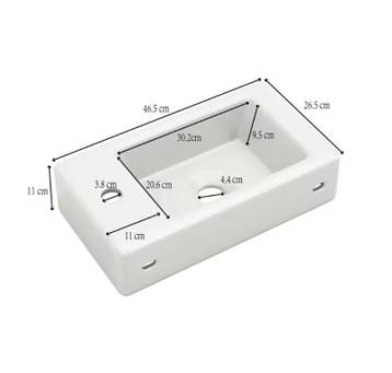 Hangend badkamermeubel met wastafel 46 cm compact, Huis en Inrichting, Badkamer | Badkamermeubels, Verzenden, Nieuw