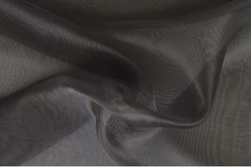15 meter organza stof - Donkergrijs, 120 cm of meer, Ophalen of Verzenden, Polyester, Grijs