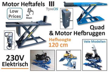 230V Motorlift Motorheftafel Motorbrug H120cm - Volautomaat