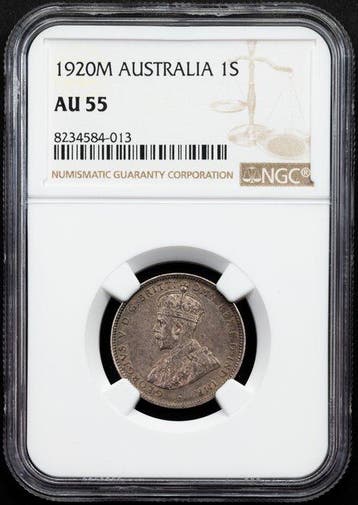 Australië. George V. 1 Shilling 1920 NGC AU55