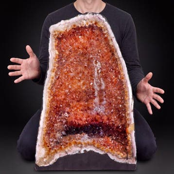 Levendige Citrien Geode - 46x31x30 cm- 34 kg, Verzamelen