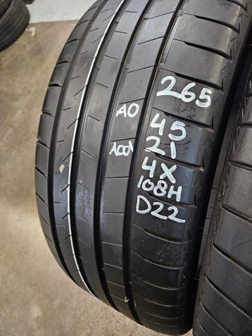 265/45/21 Bridgestone 108H D22 AO Alenza001 7mm Profiel, Ophalen, Gebruikt, 265 mm, 21 inch
