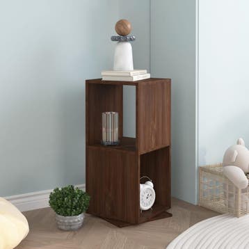 vidaXL Draaikast 34,5x34,5x75,5 cm spaanplaat bruin, Minder dan 50 cm, Verzenden, Nieuw, Minder dan 100 cm